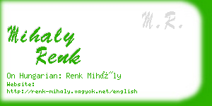 mihaly renk business card